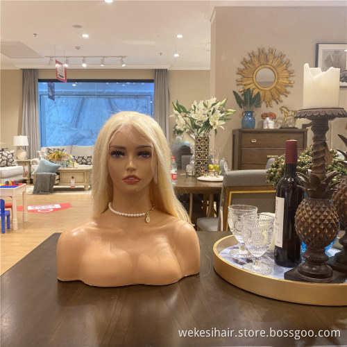 Raw European Natural 613 Blonde Cuticle Aligned Human Hair Frontal HD Full Lace Wig,Brazilian Thin Swiss HD Lace Wig Virgin Hair